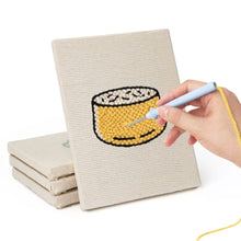 Charger l'image dans la galerie, Punch Needle Kit (4 pièces) avec cadres - Délices de Boulangerie