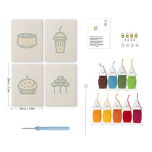 Charger l'image dans la galerie, Punch Needle Kit (4 pièces) avec cadres - Délices de Boulangerie