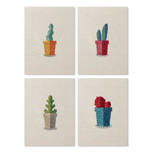 Charger l'image dans la galerie, Punch Needle Kit (4 pièces) avec cadres - Petits Pots Succulents 1 Figured'Art