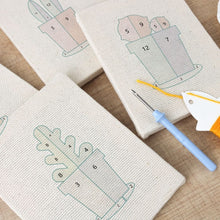 Charger l'image dans la galerie, Punch Needle Kit (4 pièces) avec cadres - Petits Pots Succulents 1