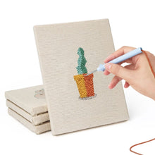 Charger l'image dans la galerie, Punch Needle Kit (4 pièces) avec cadres - Petits Pots Succulents 1