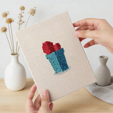 Charger l'image dans la galerie, Punch Needle Kit (4 pièces) avec cadres - Petits Pots Succulents 1