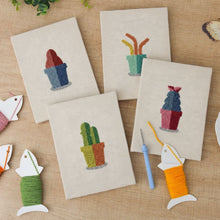 Charger l'image dans la galerie, Punch Needle Kit (4 pièces) avec cadres - Plantes grasses 1
