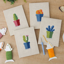 Charger l'image dans la galerie, Punch Needle Kit (4 pièces) avec cadres - Plantes grasses 2