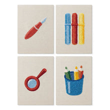 Charger l'image dans la galerie, Punch Needle Kit (4 pièces) avec cadres - Icônes Bureau Minimalistes Figured'Art