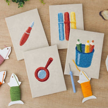 Charger l'image dans la galerie, Punch Needle Kit (4 pièces) avec cadres - Icônes Bureau Minimalistes