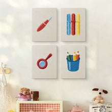Charger l'image dans la galerie, Punch Needle Kit (4 pièces) avec cadres - Icônes Bureau Minimalistes