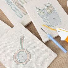 Charger l'image dans la galerie, Punch Needle Kit (4 pièces) avec cadres - Icônes Bureau Minimalistes