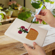 Charger l'image dans la galerie, Punch Needle Kit (4 pièces) avec cadres - Mini Pots Fleuris 2
