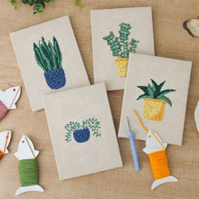 Charger l'image dans la galerie, Punch Needle Kit (4 pièces) avec cadres - Oasis Verte