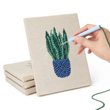 Charger l'image dans la galerie, Punch Needle Kit (4 pièces) avec cadres - Oasis Verte