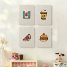 Charger l'image dans la galerie, Punch Needle Kit (4 pièces) avec cadres - Ambiance Petit-Déjeuner