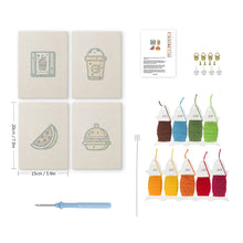 Charger l'image dans la galerie, Punch Needle Kit (4 pièces) avec cadres - Ambiance Petit-Déjeuner