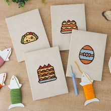 Charger l'image dans la galerie, Punch Needle Kit (4 pièces) avec cadres - Gâteaux &amp; Friandises