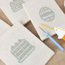 Charger l'image dans la galerie, Punch Needle Kit (4 pièces) avec cadres - Gâteaux &amp; Friandises