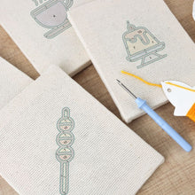 Charger l'image dans la galerie, Punch Needle Kit (4 pièces) avec cadres - Délices de Desserts