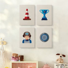 Charger l'image dans la galerie, Punch Needle Kit (4 pièces) avec cadres - Jour de Course