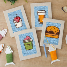 Charger l'image dans la galerie, Punch Needle Kit (4 pièces) avec cadres - Favoris Foodie