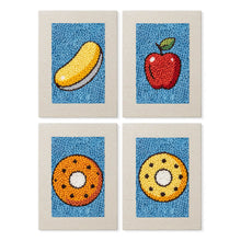 Charger l'image dans la galerie, Punch Needle Kit (4 pièces) avec cadres - Fruits &amp; Douceurs Figured'Art