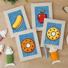 Charger l'image dans la galerie, Punch Needle Kit (4 pièces) avec cadres - Fruits &amp; Douceurs