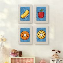 Charger l'image dans la galerie, Punch Needle Kit (4 pièces) avec cadres - Fruits &amp; Douceurs