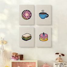 Charger l'image dans la galerie, Punch Needle Kit (4 pièces) avec cadres - Douceurs Petit-Déjeuner 3