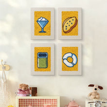 Charger l'image dans la galerie, Punch Needle Kit (4 pièces) avec cadres - Snacks Gourmands