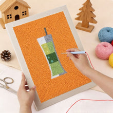 Charger l'image dans la galerie, Punch Needle Kit avec cadre - Cocktail 1