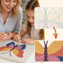 Charger l'image dans la galerie, Punch Needle Kit avec cadre - Papillon Orange