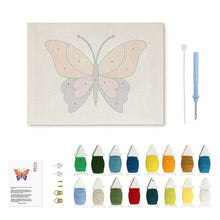 Charger l'image dans la galerie, Punch Needle Kit avec cadre - Papillon Orange