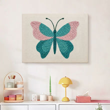 Charger l'image dans la galerie, Punch Needle Kit avec cadre - Papillon Azur