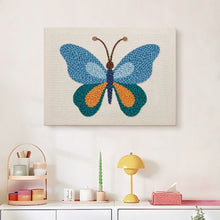 Charger l'image dans la galerie, Punch Needle Kit avec cadre - Papillon Bleu