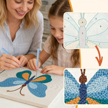Charger l'image dans la galerie, Punch Needle Kit avec cadre - Papillon Bleu