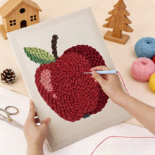 Charger l'image dans la galerie, Punch Needle Kit avec cadre - Pomme Rouge