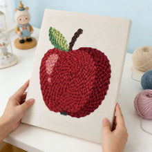 Charger l'image dans la galerie, Punch Needle Kit avec cadre - Pomme Rouge