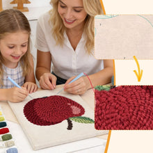 Charger l'image dans la galerie, Punch Needle Kit avec cadre - Pomme Rouge