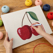 Charger l'image dans la galerie, Punch Needle Kit avec cadre - Cerises