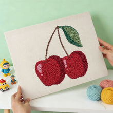 Charger l'image dans la galerie, Punch Needle Kit avec cadre - Cerises