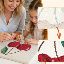 Charger l'image dans la galerie, Punch Needle Kit avec cadre - Cerises