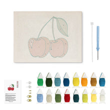 Charger l'image dans la galerie, Punch Needle Kit avec cadre - Cerises