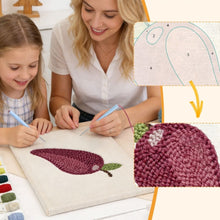 Charger l'image dans la galerie, Punch Needle Kit avec cadre - Prune Sucrée
