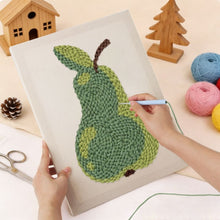 Charger l'image dans la galerie, Punch Needle Kit avec cadre - Poire Fraîche