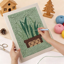 Charger l'image dans la galerie, Punch Needle Kit avec cadre - Sansevieria