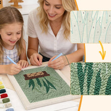 Charger l'image dans la galerie, Punch Needle Kit avec cadre - Sansevieria