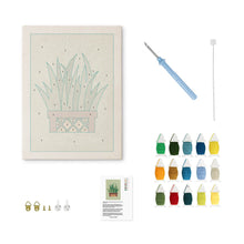 Charger l'image dans la galerie, Punch Needle Kit avec cadre - Sansevieria