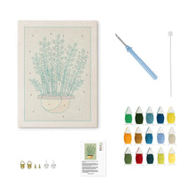 Charger l'image dans la galerie, Punch Needle Kit avec cadre - Fougères en Pot