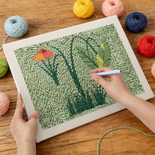 Charger l'image dans la galerie, Punch Needle Kit avec cadre - Prairie Sauvage