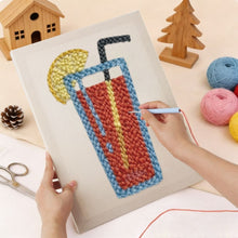 Charger l'image dans la galerie, Punch Needle Kit avec cadre - Boisson Agrumes Fraîche