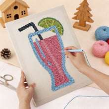 Charger l'image dans la galerie, Punch Needle Kit avec cadre - Limonade Rose
