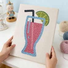 Charger l'image dans la galerie, Punch Needle Kit avec cadre - Limonade Rose